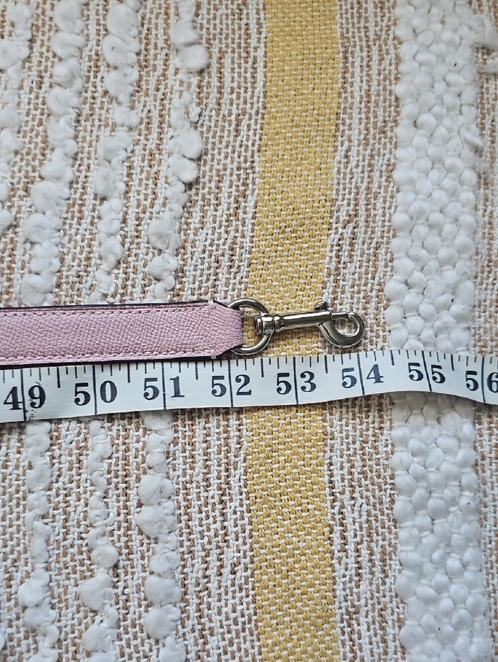 Coach Blush Pink Replacement Leather Strap with Silver Hardware - Picture 8 of 8